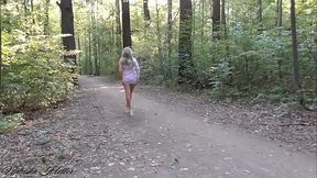 I walk around in a transparent dress on my naked body