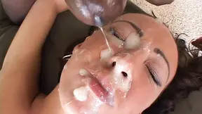 black gangbang with facial cumshot