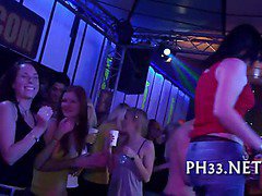 Leaking pussy on the dance floor