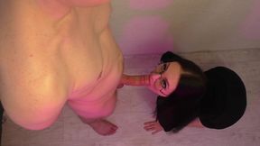 Sexy MILF Slobbers Dick