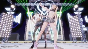 [mmd] Sunlight Marie Rose Tamaki Sexy Striptease Doa Hentai Uncensored 4K 60fps