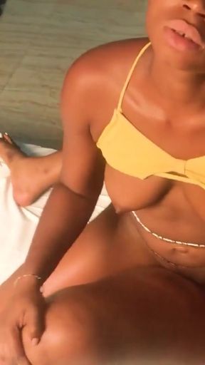 Emotional moment from &quot;Bubble Butt African MILF Pussy Eaten From Behind In Homemade Lesbian Clip&quot;