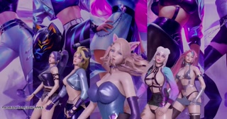 [MMD] Everglow - Dun Dun Striptease Ahri Akali Kaisa Evelynn Seraphine KDA All Out 4K 60FPS