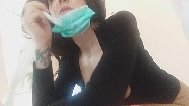 the suppository goes all in if there is a big dildo that pushes her inside