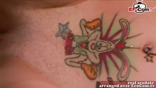 British punk teen with tattoos gets fucked horny