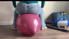 Big Booty Balloon Sit Pop in Jeans