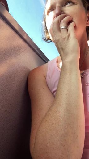 Commando in a miniskirt gives easy pussy access on the bus, and makes my fingers smell amazing!   Clip 2