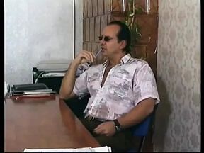 Crazy boss makes a sexual fun from her horny secretary