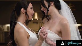 Two Hot Married Sluts, Charlotte & Melissa, Fuck in Wedding Roleplay