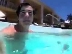 Jerk off under water