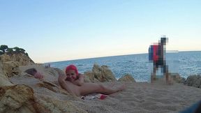 public sex and sperm on the beach