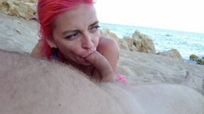public sex and sperm on the beach