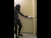 frogman jerkoff in hotel stairway