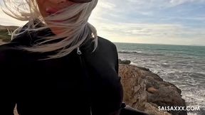 Slutty milf gets cock at the beach