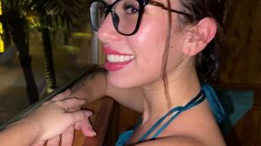 Latina beauty KATTY BLAKE gets banged in public spa