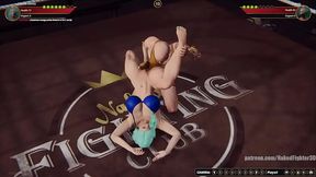 Justine Jawba VS Aaron (Naked Fighter 3D)