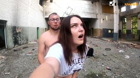 Naughty girl gave a little blowjob and wanted sex (graffiti)