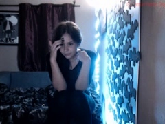 Beauty small tit amateur teen masturbating her shaved pussy