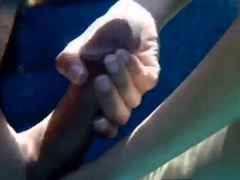 Girl pulling my cock underwater