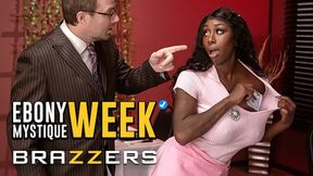 Ebony Mystique Gives Alexis Tae Tips On How To Improve Her Blowjob Technique. It Turns Into A Wild 3some - Brazzers