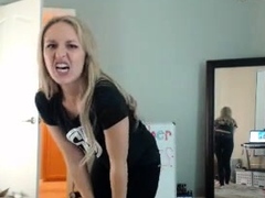 Busty blonde mature solo masturbation for webcam