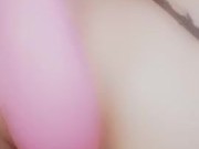 Sexy mami uses toys to play with her pretty pink pussy