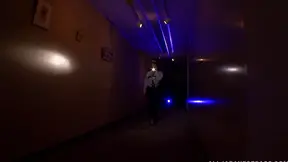 Policewoman Akiho Yoshizawa makes a footjob for a burglar