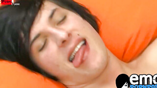 Young emos Aidan Chase and Preston Andrews have anal sex