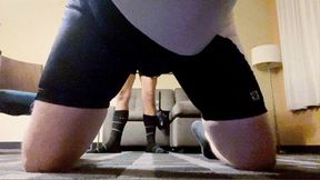 Hotel suite ballbusting MM clip1