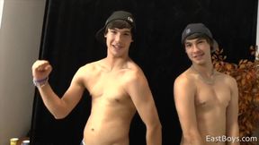 Exclusive First Casting Aston Twinks Big Dick POV cumshot