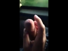 playing with big dick in bus