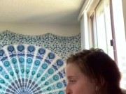 babe sucks off hung yoga instructor and swallows his big load