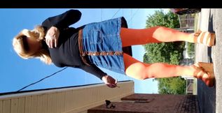 Gay Cd outdoors smoking. Masturbate and cum on pantyhose.