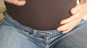 Bloated Belly Sitting Down