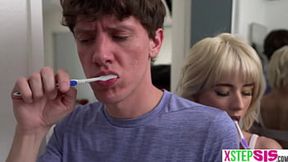 Stepbro's hottest teen sis wouldn't stop begging him for a raw freak fest