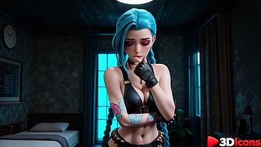 Jinx gets off when she gets fucked by a giant black cock [AI]