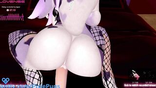 Furry Girl Uses  Fuck Machine & CUMS (VR VTuber)