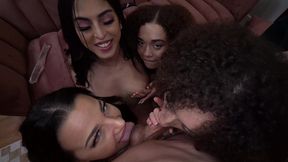 girls sleepover gets big dick surprise
