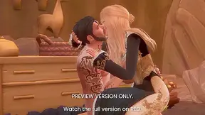 Viking Warriors Unite in Fiery Embrace Amidst Fantastical Storm