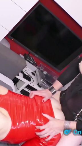 Memorable moment from &quot;Dominant big cock TGirl Lucy bareback fucking her chastity sub&quot;