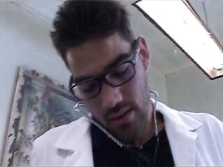 Cum Discharged on Face for the Excited Nurse