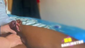BBW Gilf Edging Black cock at home in the morning -  Swallows Huge Load From  BBC