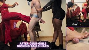 Lytta Blond and Mia Luxx - After Club Ep 3 - Kicking Balls Hard - Alpha Fucks Beta Gets balls kicked until falls to the ground - BALLBUSTING - FOOTJOB - FOOT DOMINATION - FEMALE DOMINATION - CBT - HIGH HEELS - FINDOM - CUCKOLD - 720p