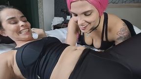 Fucking the belly button by Amanda Belmont and Qween full hd cam by aline