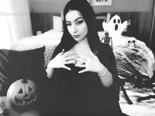 HORROR PORN Virtual sex GFE POV SEX with Morticia Addams cosplay u banging Morticia in POV doggy position riding and cum in her throat