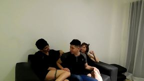 hijastro y amiguito para madrastra y hermanastra puta