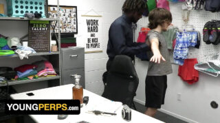 Rough sex interracial blowjob, rough, cumshot, bareback, facial, rimming, licking, domination, caught, office &#8211; Anal threesome for American teen Devin Trez