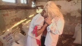 Lesbian Orgasms for Two Blondes in the Barn