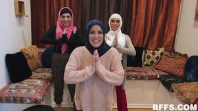 Hijab party turns into reverse gangbang with BBC