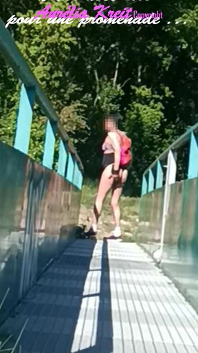 Simple video where I show my ass plugged on a footbridge during a hike